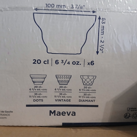 Arcoroc Maeva Dots Clear Glass Plates - Picture 3 of 6